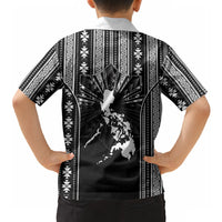 Mabuhay Philippines Festival Hawaiian Shirt Filipino Map Black White Igorot Pattern