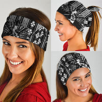 Mabuhay Philippines Festival Neck Gaiter Filipino Map Black White Igorot Pattern