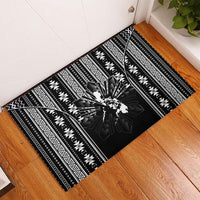 Mabuhay Philippines Festival Rubber Doormat Filipino Map Black White Igorot Pattern