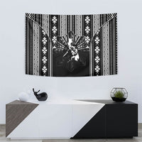 Mabuhay Philippines Festival Tapestry Filipino Map Black White Igorot Pattern