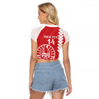 Custom Tahiti Football Raglan Cropped T Shirt Go Toa Aito