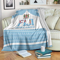 Custom Fiji Tapa Football Blanket Go Bula Boy!