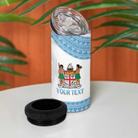 Custom Fiji Tapa Football 4 in 1 Can Cooler Tumbler Go Bula Boy!