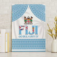 Custom Fiji Tapa Football Canvas Wall Art Go Bula Boy!