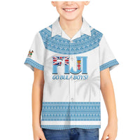 Custom Fiji Tapa Football Family Matching Mermaid Dress and Hawaiian Shirt Go Bula Boy!