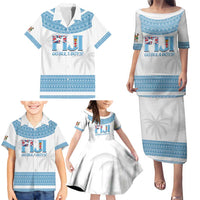 Custom Fiji Tapa Football Family Matching Puletasi and Hawaiian Shirt Go Bula Boy!