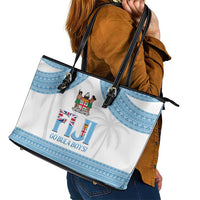 Custom Fiji Tapa Football Leather Tote Bag Go Bula Boy!