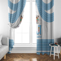 Custom Fiji Tapa Football Window Curtain Go Bula Boy!