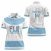 Custom Fiji Tapa Football Women Polo Shirt Go Bula Boy!