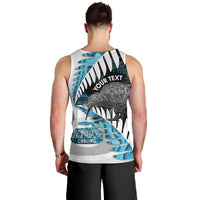 New Zealand Silver Fern Curling Personalised Men Tank Top Aotearoa Kiwi Ponga Paua Shell Version LT14 - Polynesian Pride