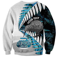 New Zealand Silver Fern Curling Personalised Sweatshirt Aotearoa Kiwi Ponga Paua Shell Version LT14 - Polynesian Pride