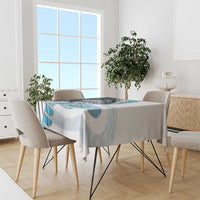 New Zealand Silver Fern Curling Personalised Tablecloth Aotearoa Kiwi Ponga Paua Shell Version LT14 - Polynesian Pride
