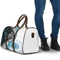 New Zealand Silver Fern Curling Personalised Travel Bag Aotearoa Kiwi Ponga Paua Shell Version - Polynesian Pride