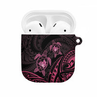 Pink Black Polynesia Floral Sea Turtle AirPods Case - Polynesian Pride