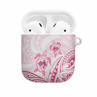 Pink White Polynesia Floral Sea Turtle AirPods Case - Polynesian Pride