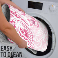 Pink White Polynesia Floral Sea Turtle Bathroom Set - Polynesian Pride