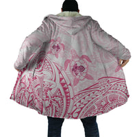 Pink White Polynesia Floral Sea Turtle Cloak - Polynesian Pride