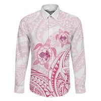 Pink White Polynesia Floral Sea Turtle Family Matching Mermaid Dress and Hawaiian Shirt - Polynesian Pride