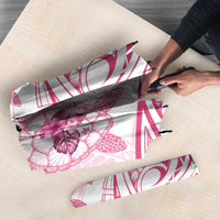 Pink White Polynesia Floral Sea Turtle Umbrella LT14 - Polynesian Pride