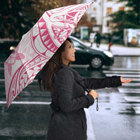 Pink White Polynesia Floral Sea Turtle Umbrella LT14 - Polynesian Pride