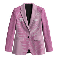 Custom New Zealand Silver Fern Rugby 2025 Blazer All Black Aotearoa Maori Pink - Polynesian Pride