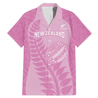 Custom New Zealand Silver Fern Rugby 2025 Family Matching Mermaid Dress and Hawaiian Shirt All Black Aotearoa Maori Pink