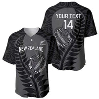 Custom New Zealand Silver Fern Rugby 2025 Baseball Jersey Go Champions Aotearoa Maori Black