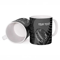 Custom New Zealand Silver Fern Rugby 2025 Ceramic Mug Go Champions Aotearoa Maori Black - Polynesian Pride