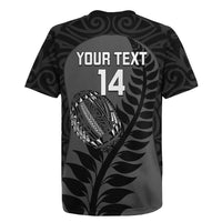 Custom New Zealand Silver Fern Rugby 2025 Rugby Jersey Go Champions Aotearoa Maori Black
