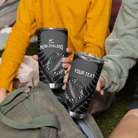 Custom New Zealand Silver Fern Rugby 2025 Tumbler Cup Go Champions Aotearoa Maori Black