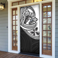 Philippines Eagle Sun Door Cover Filipino Agila Polynesian Tattoo Black Color