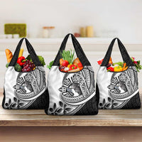 Philippines Eagle Sun Grocery Bag Filipino Agila Polynesian Tattoo Black Color