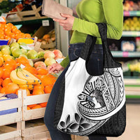 Philippines Eagle Sun Grocery Bag Filipino Agila Polynesian Tattoo Black Color