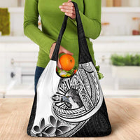 Philippines Eagle Sun Grocery Bag Filipino Agila Polynesian Tattoo Black Color