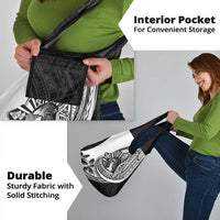 Philippines Eagle Sun Grocery Bag Filipino Agila Polynesian Tattoo Black Color