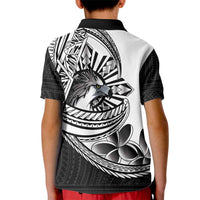 Philippines Eagle Sun Kid Polo Shirt Filipino Agila Polynesian Tattoo Black Color