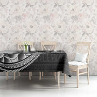 Philippines Eagle Sun Tablecloth Filipino Agila Polynesian Tattoo Black Color