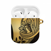 Philippines Eagle Sun AirPods Case Filipino Agila Polynesian Tattoo Gold Color