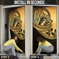 Philippines Eagle Sun Door Cover Filipino Agila Polynesian Tattoo Gold Color