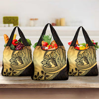 Philippines Eagle Sun Grocery Bag Filipino Agila Polynesian Tattoo Gold Color