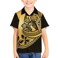 Philippines Eagle Sun Hawaiian Shirt Filipino Agila Polynesian Tattoo Gold Color