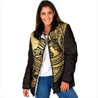 Philippines Eagle Sun Padded Jacket Filipino Agila Polynesian Tattoo Gold Color LT14 Women Gold - Polynesian Pride