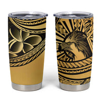 Philippines Eagle Sun Tumbler Cup Filipino Agila Polynesian Tattoo Gold Color
