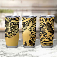 Philippines Eagle Sun Tumbler Cup Filipino Agila Polynesian Tattoo Gold Color