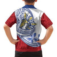 Philippines Eagle Sun Family Matching Puletasi and Hawaiian Shirt Filipino Agila Polynesian Tattoo Flag Color LT14 - Polynesian Pride
