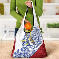 Philippines Eagle Sun Grocery Bag Filipino Agila Polynesian Tattoo Flag Color