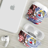 Filipino American History Month AirPods Case Philippines Agila USA Eagle Mix Flag