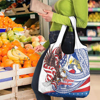 Filipino American History Month Grocery Bag Philippines Agila USA Eagle Mix Flag
