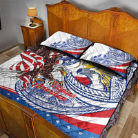 Filipino American History Month Quilt Bed Set Philippines Agila USA Eagle Mix Flag LT14 - Polynesian Pride