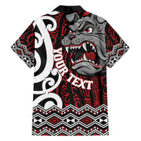 Personalised Aotearoa Bulldog Family Matching Tank Maxi Dress and Hawaiian Shirt New Zealand Maori Taniko Art